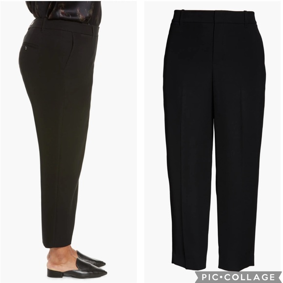 Vince Soft Tailored Pants Black 20 - Picture 2 of 9